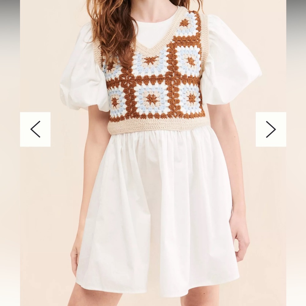 G women’s Anthropologie En Saison Evie Mixed Media Mini Dress 100% Cotton